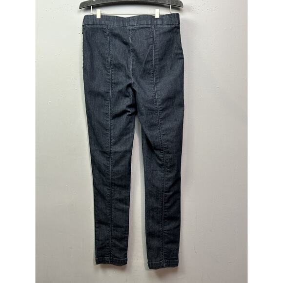 Chicos Pants Womens 0.5 Regular Blue Denim Stretch Slim Fit Side Zip Casual - Picture 5 of 7